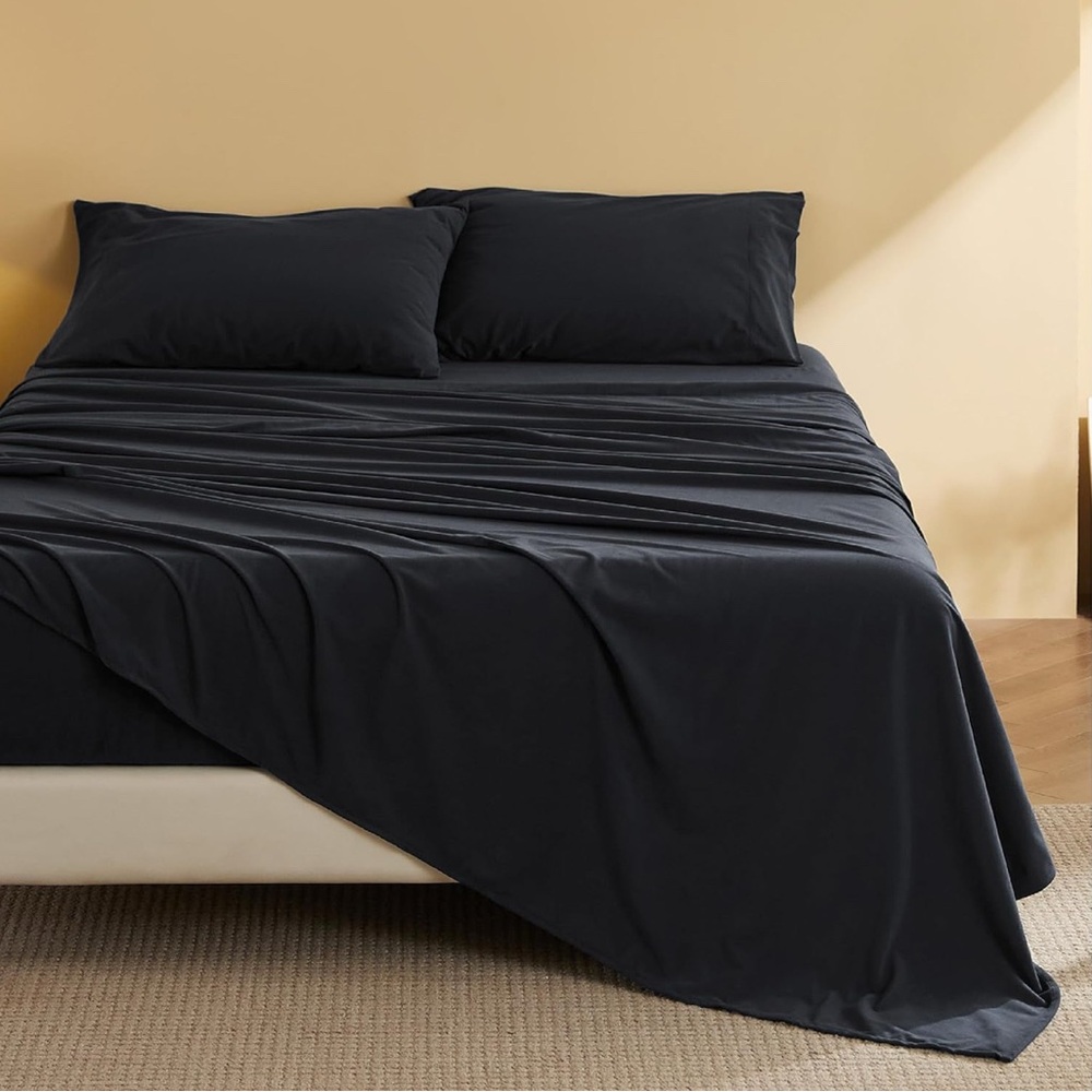 🌺Bedsure Queen Polyester Flannel Warm Soft Fleece Deep Pocket Bed Sheets Set🌸🌺
